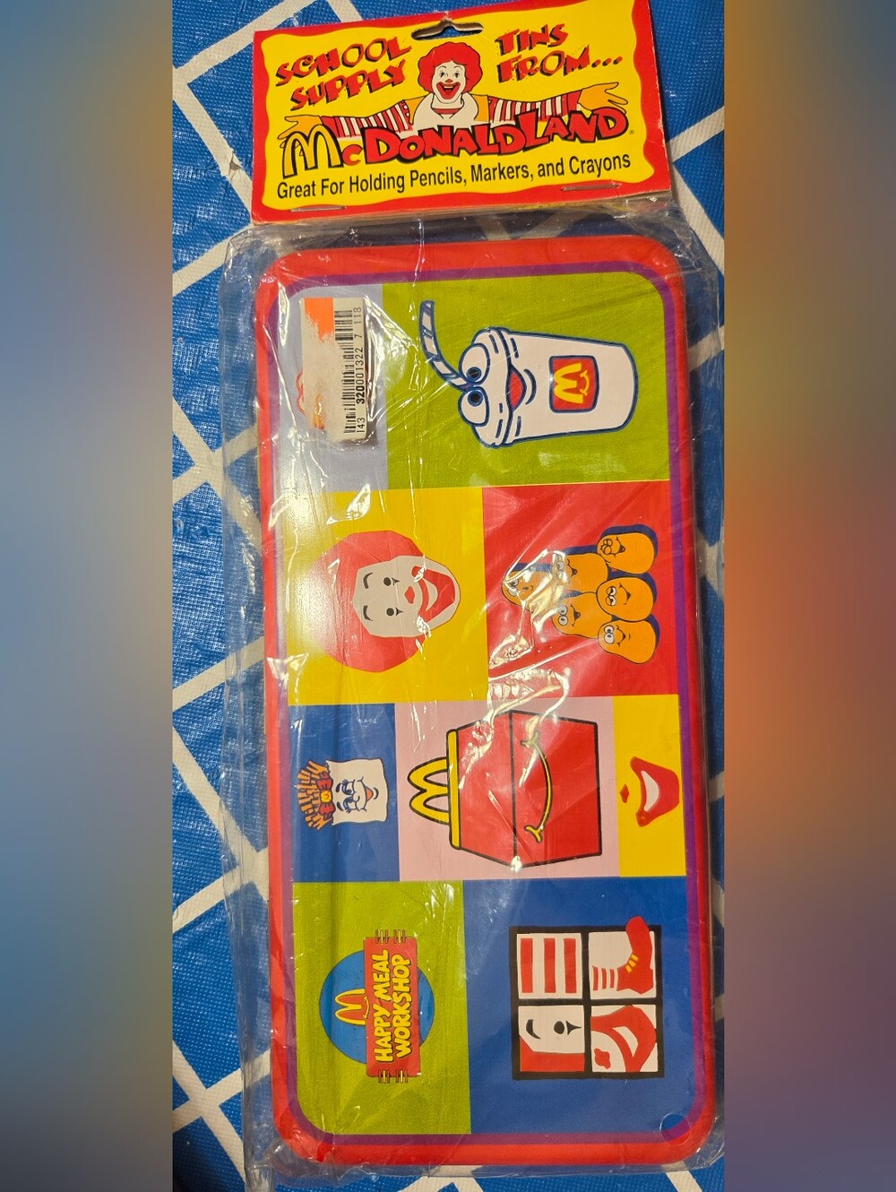 Vintage '97/98 McDonald's Happy Meal Workshop McDonaldland Pencil Tin/Box
